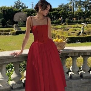 Commense drop waist Red Dress